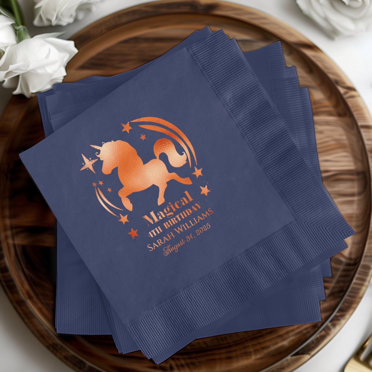 Personalized Unicorn Themed Event Napkin product