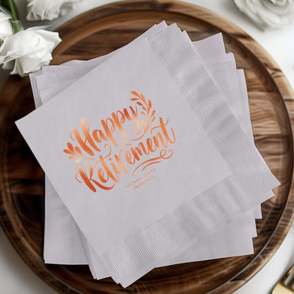 Happy Retirement Event Celebration Napkin Product