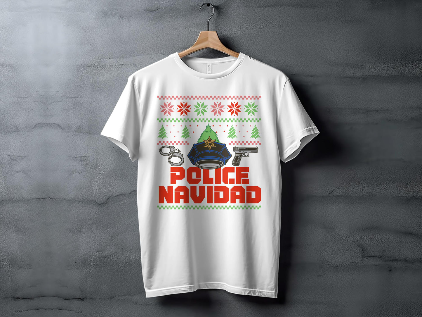 Police Navidad Christmas Graphic T-Shirt product
