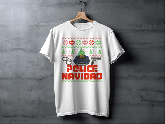 Police Navidad Christmas Graphic T-Shirt product