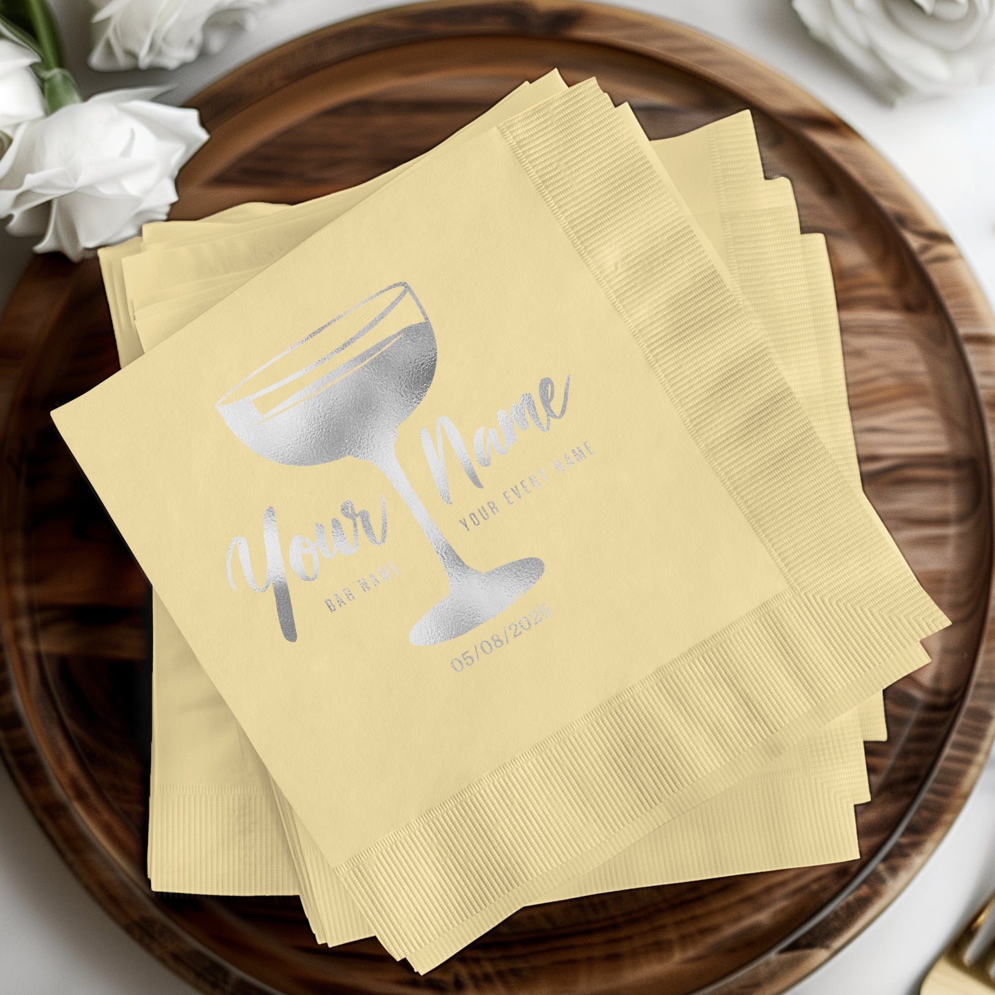 Personalized Elegant Cocktail Themed Napkins product