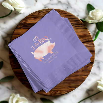 Personalized I Do BBQ Wedding Napkin product