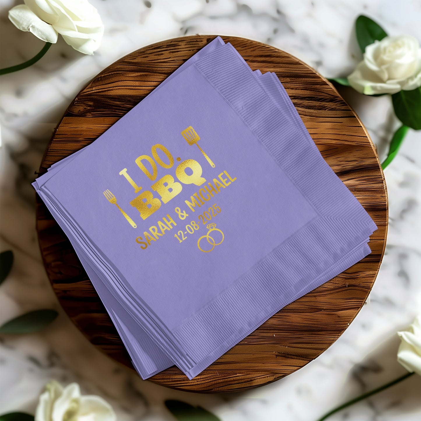 I Do BBQ Personalized Wedding Napkins product type