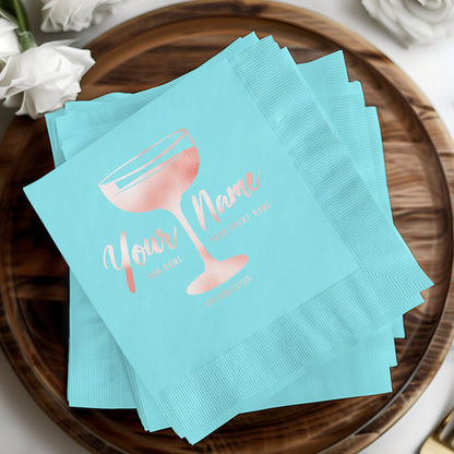 Custom Name and Date Celebration Napkin product type