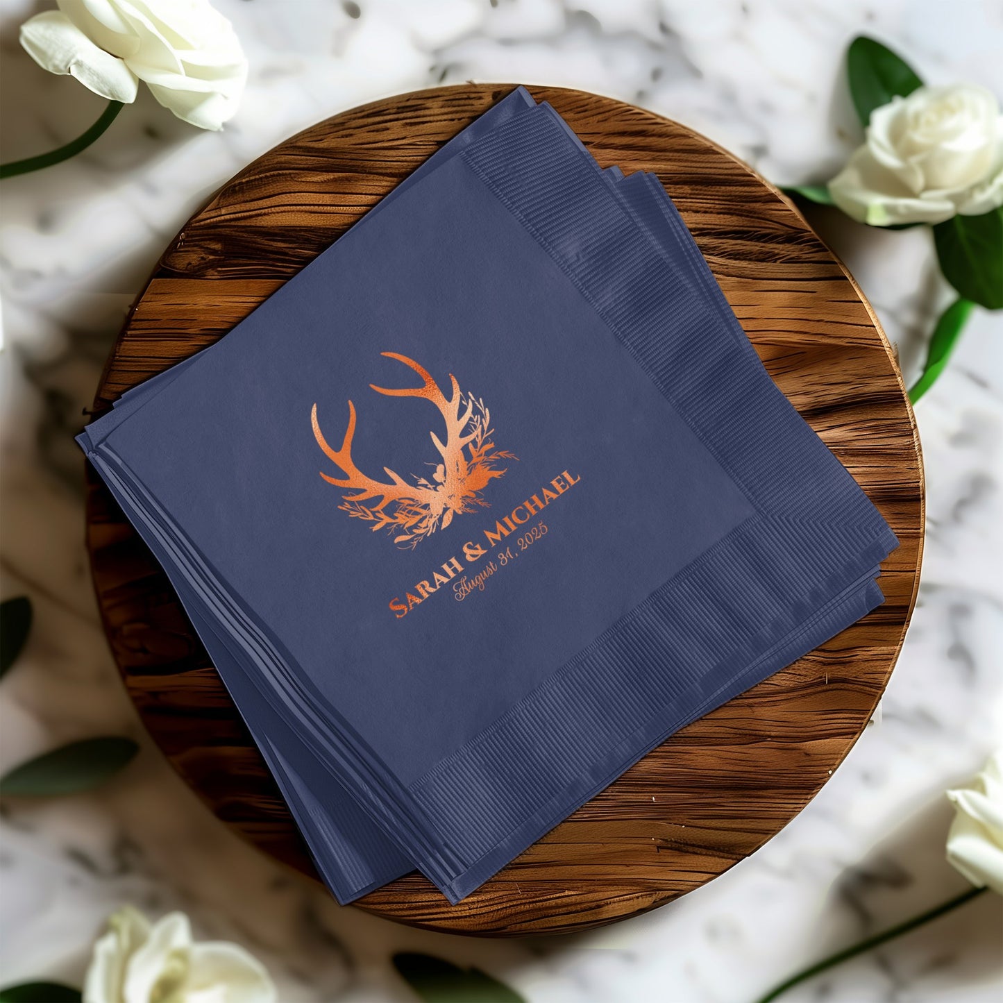 Elegant Custom Printed Wedding Napkins product