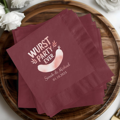 Wurst Party Ever Personalized Napkins Customizable product