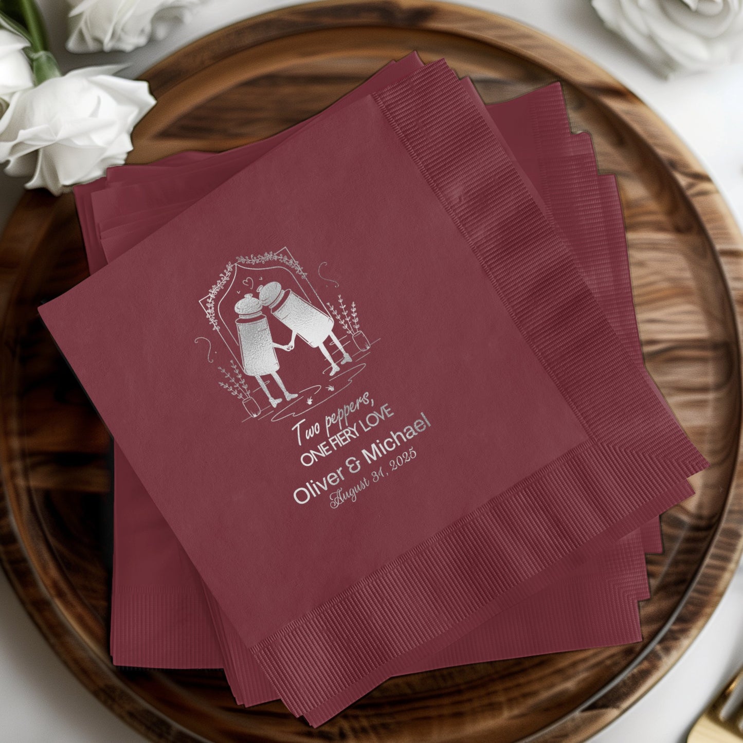 Personalized Wedding Napkins Custom Design product