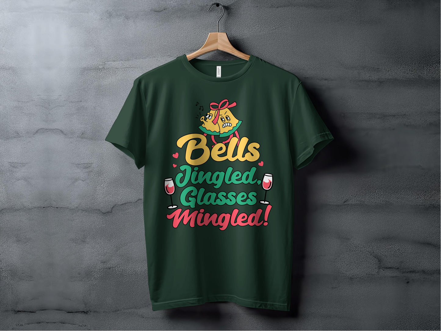 Bells Jingled Glasses Mingled Graphic T-Shirt product type