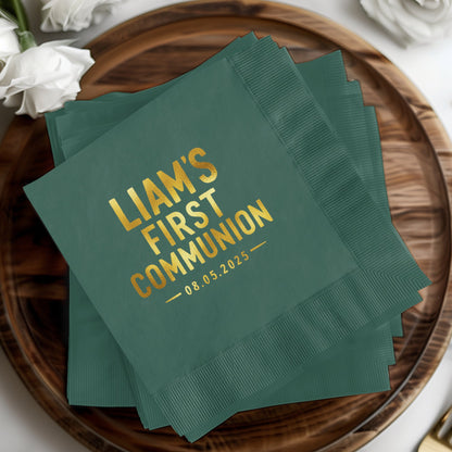 Liam's First Communion Custom Party Napkins product type