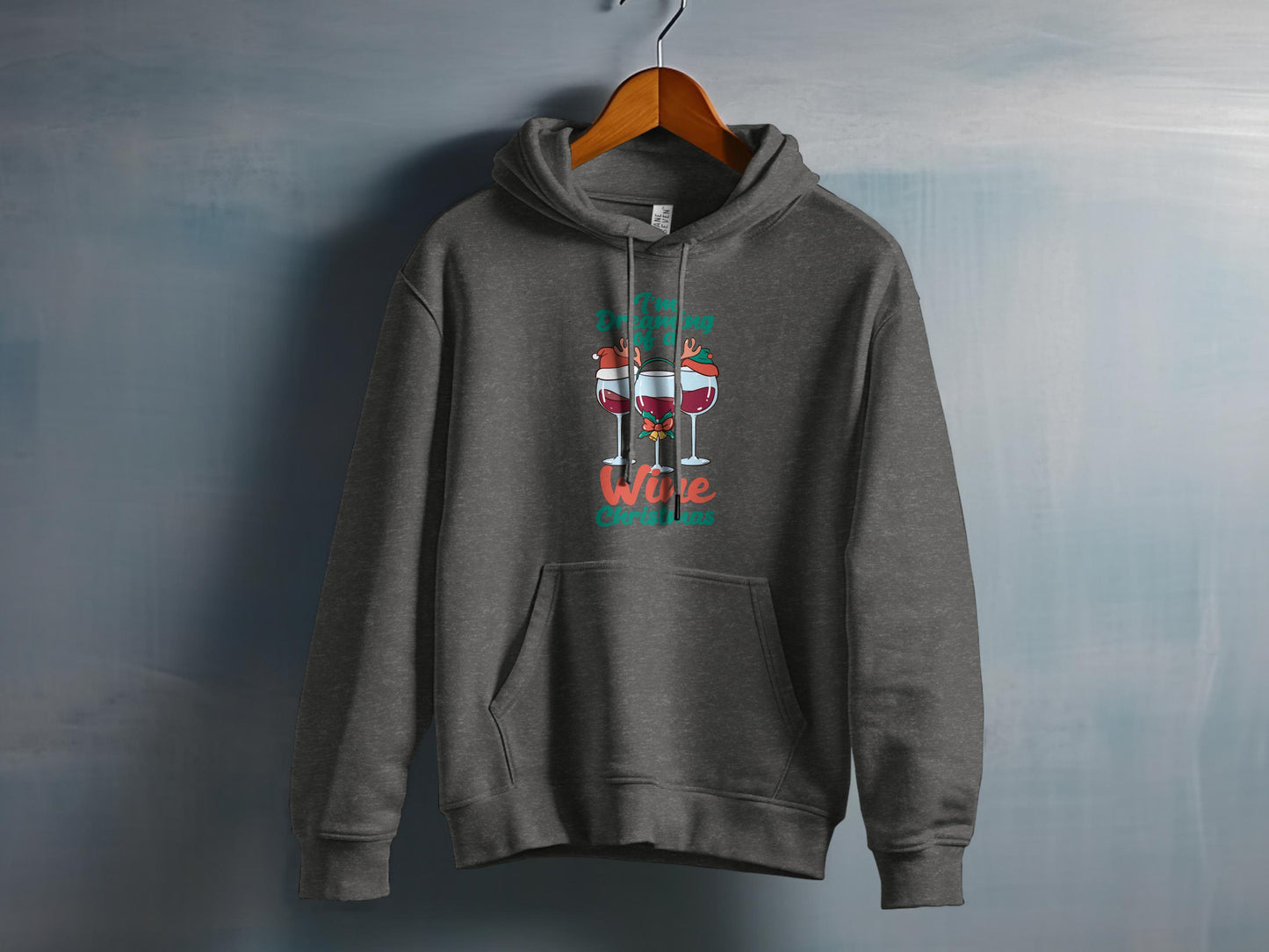 Wine Glasses with Holly Grey Hoodie Product