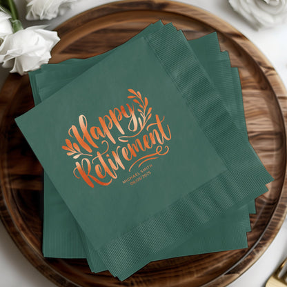 Happy Retirement Decorative Napkins product type