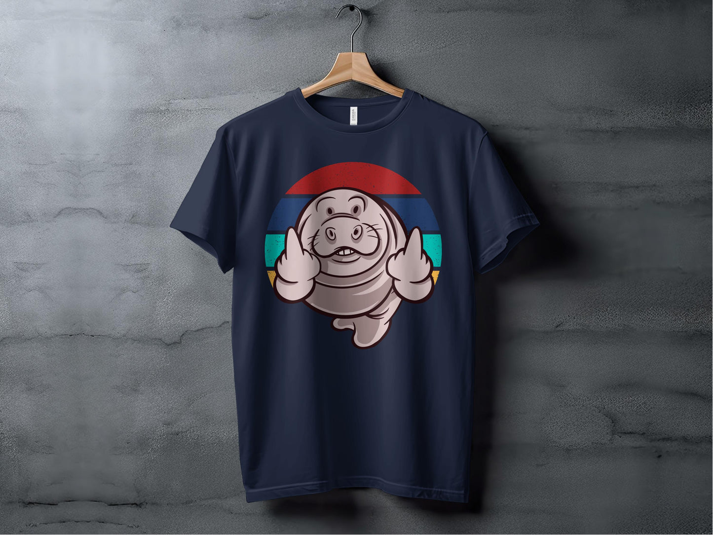 Cartoon Character T Shirt with Colorful Background product type
