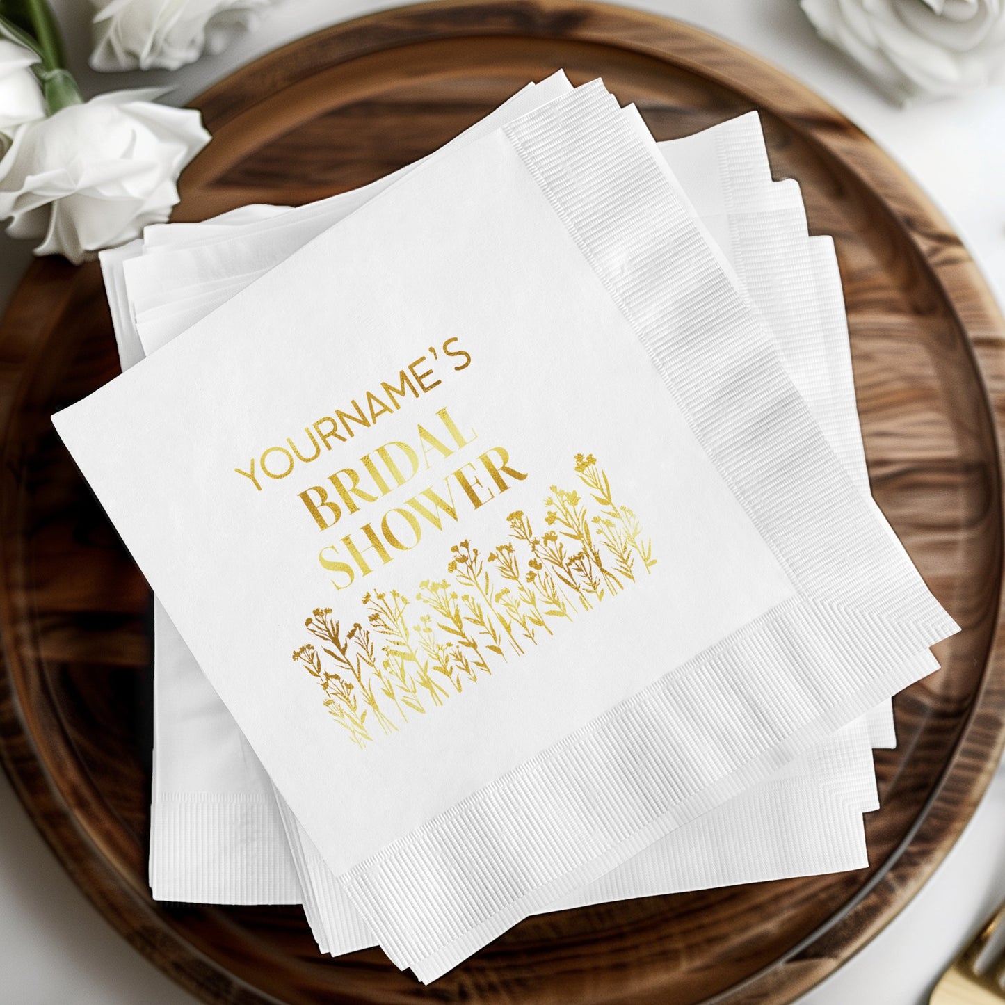 Elegant Personalized Bridal Shower Napkins product