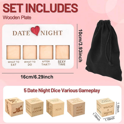 Wooden Date Night Dice