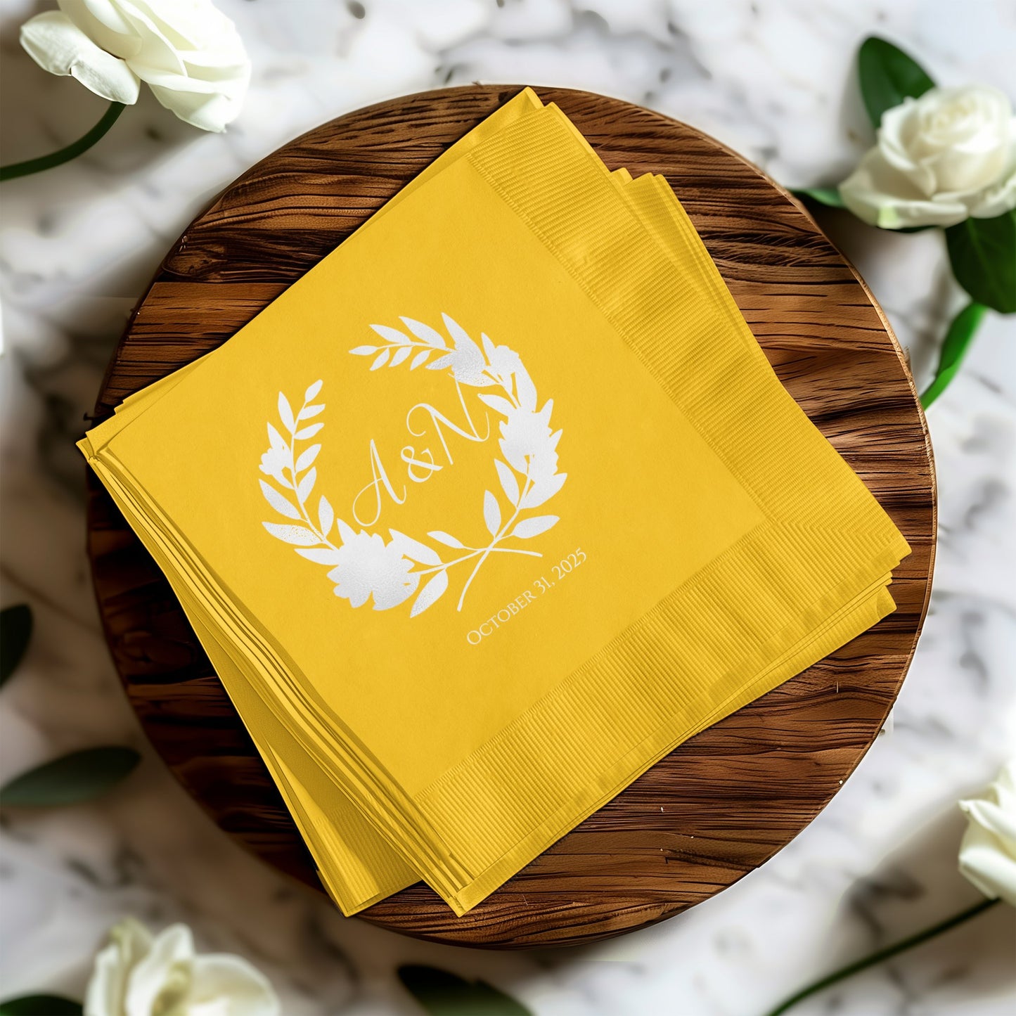 Personalized Elegant Wedding Napkin Unique Party Decor product type
