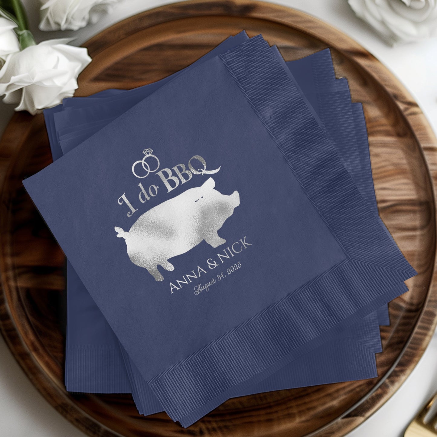 I Do BBQ Personalized Wedding Party Favor Napkin product type