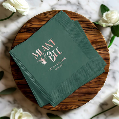 Personalized Meant to Bee Wedding Napkin product