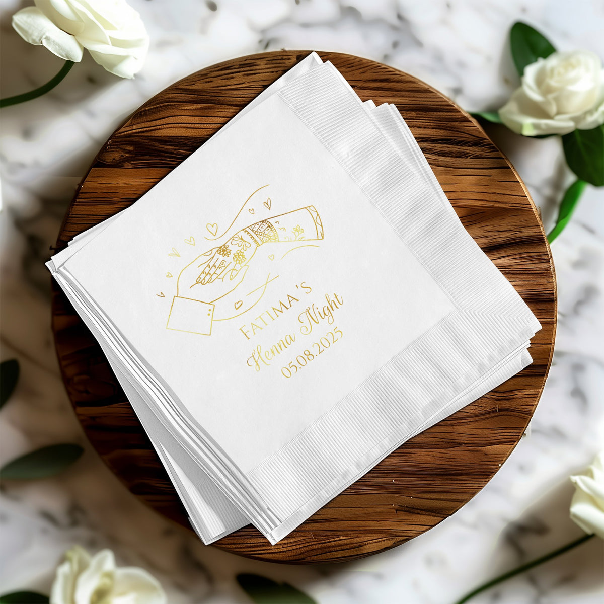 Personalized Henna Night Celebration Napkins product type
