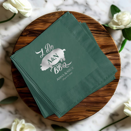 I Do A&N BBQ Personalized Napkin Product