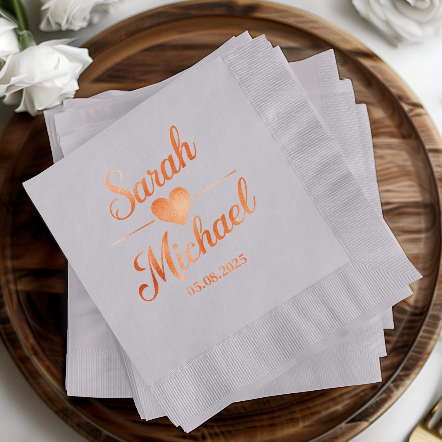 Custom Wedding Date Personalization Napkin product