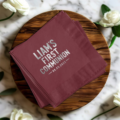 Liam's First Communion Personalized Napkin product type