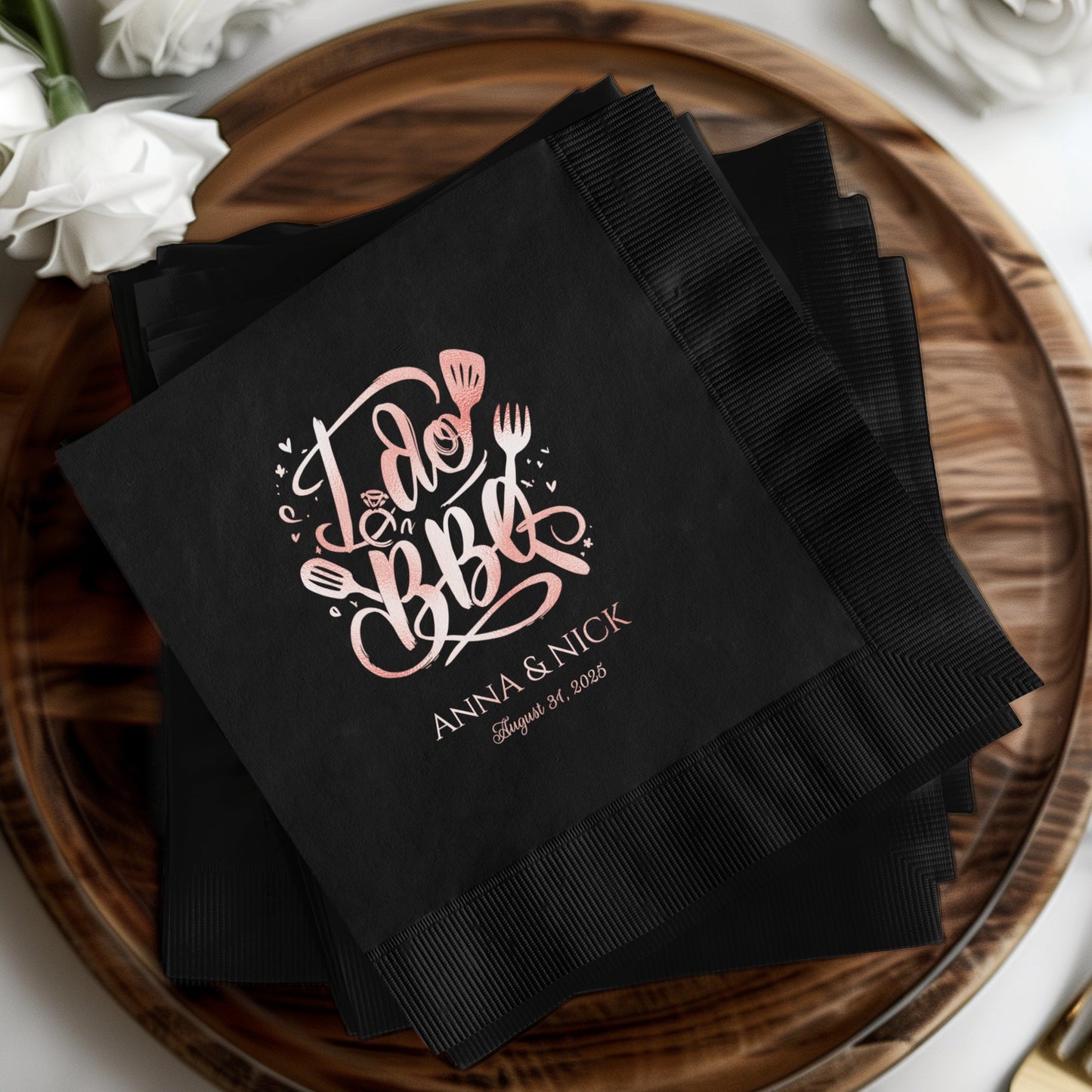 Personalized Wedding Date Design Napkins product