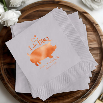 I do BBQ Custom Wedding Napkins Event Product