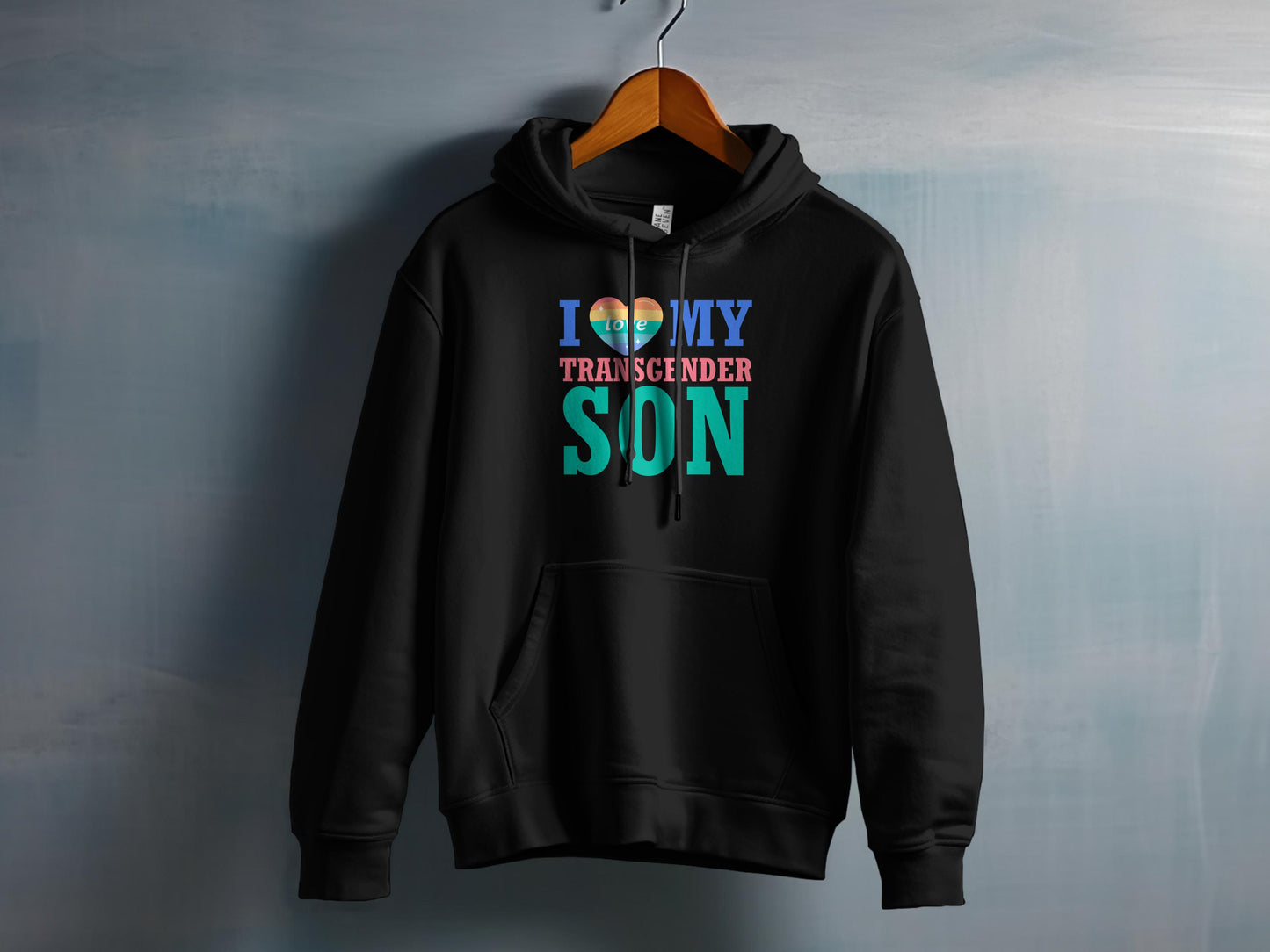 I Love My Transgender Son Heart Graphic Hoodie product