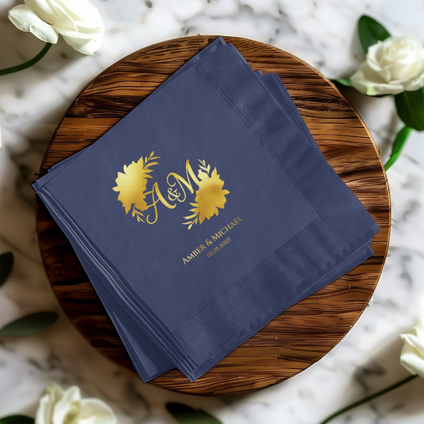 Custom Printed Elegant Wedding Napkin product