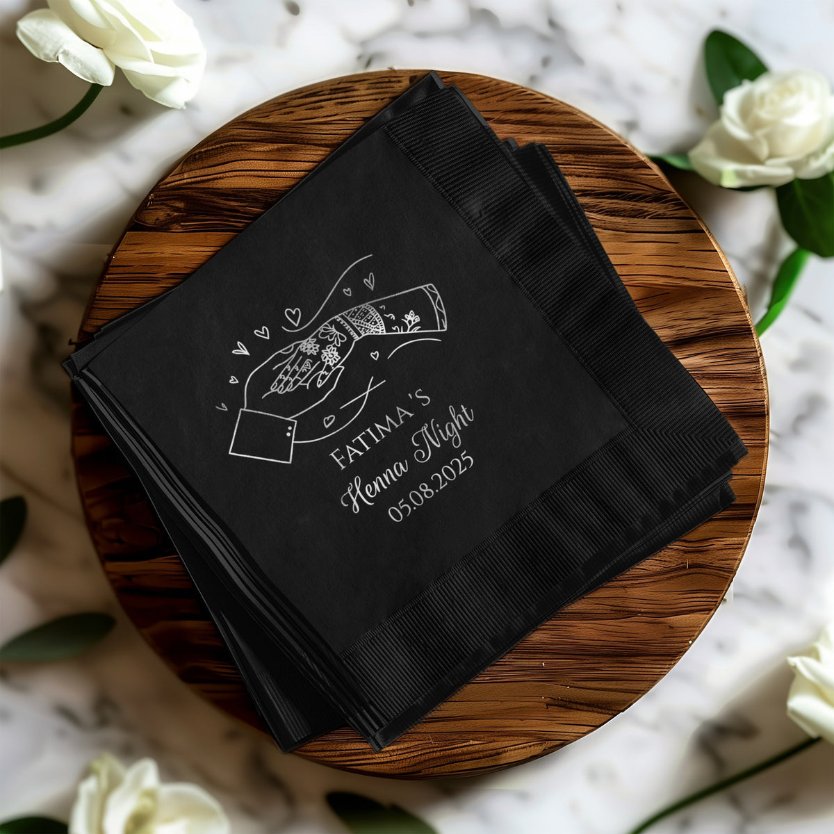 Personalized Bridal Henna Night Napkin product