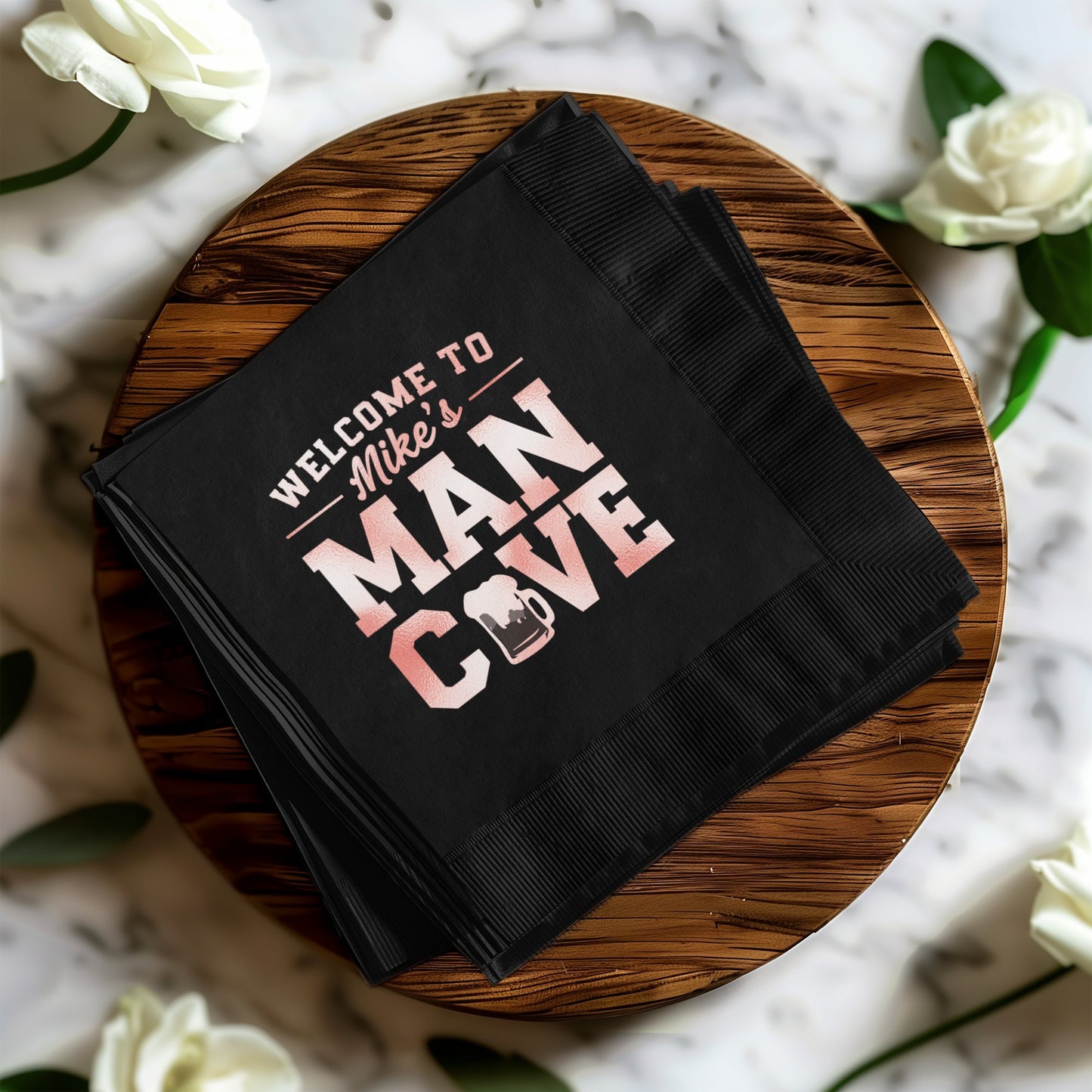Welcome To Mike's Man Cave Custom Napkin product