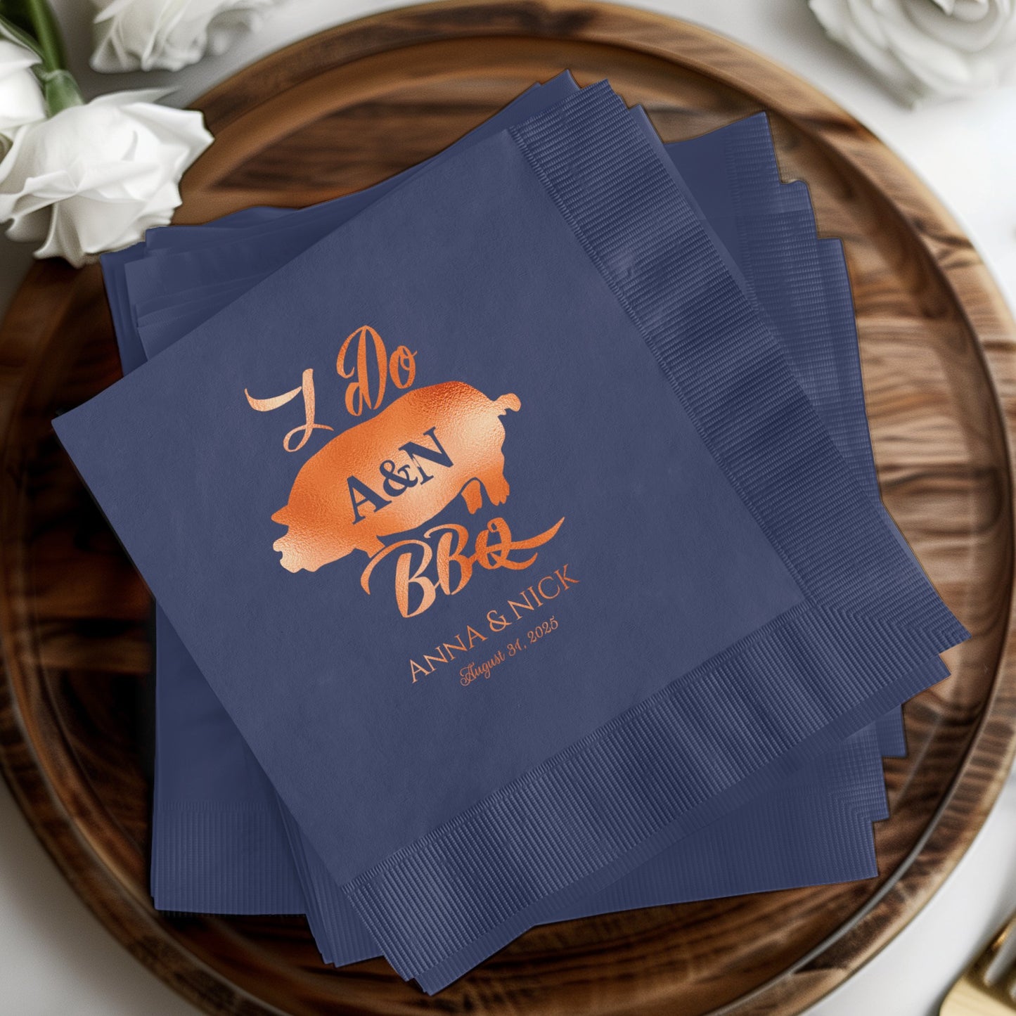 I Do A&N BBQ Personalized Wedding Party Napkins product