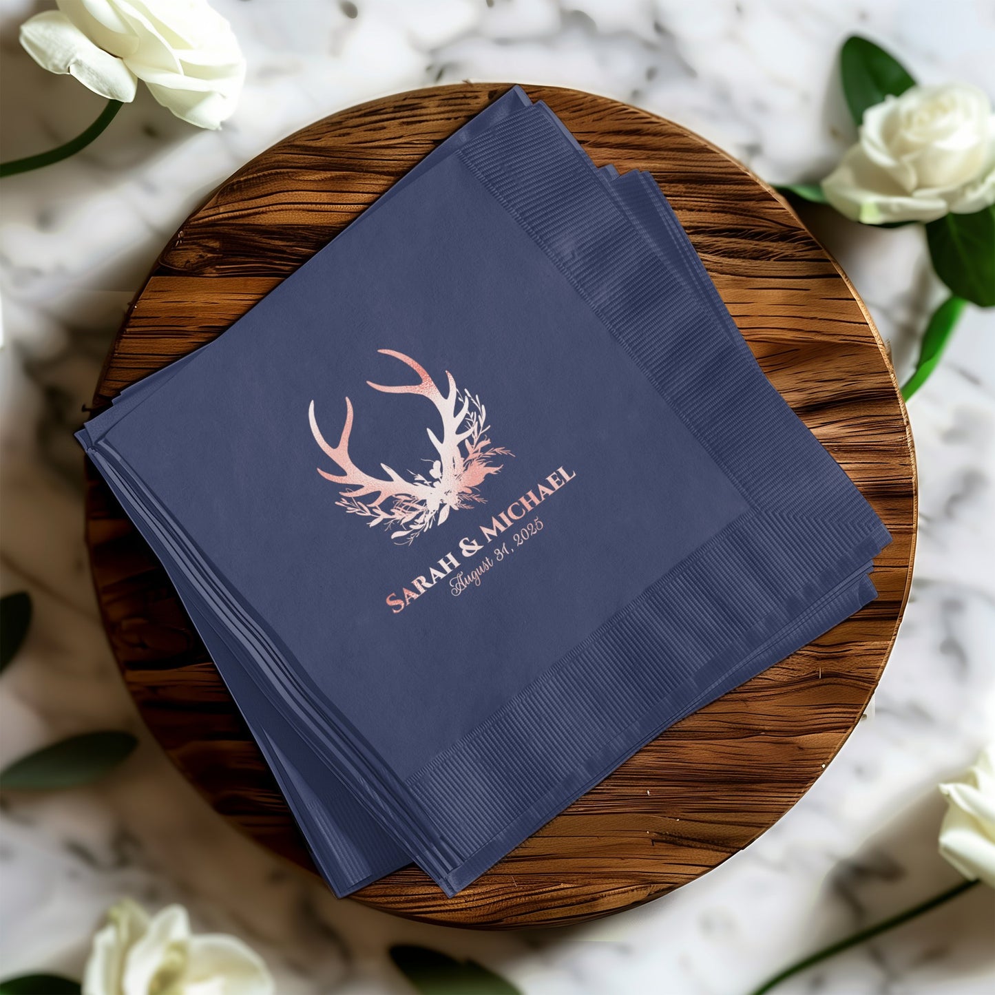 Elegant Personalized Wedding Napkins Party Product