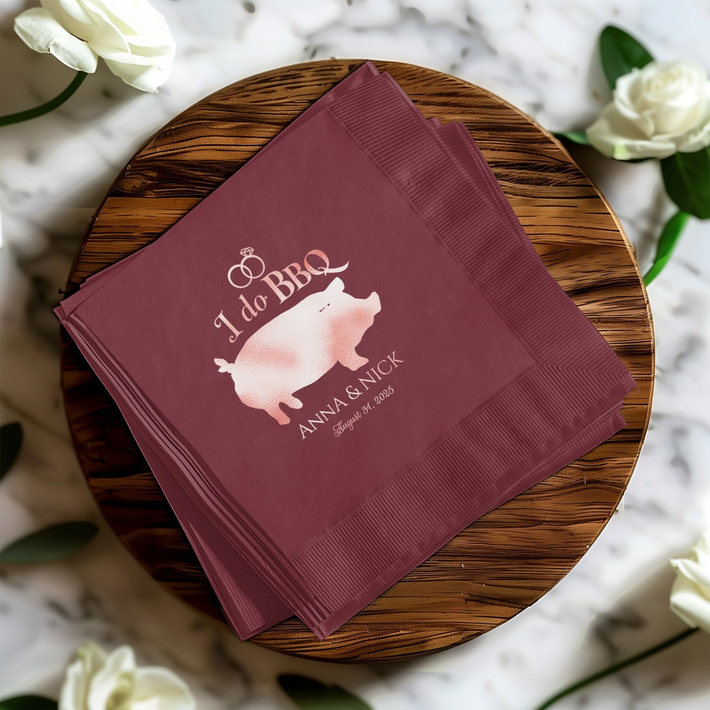 I do BBQ Personalized Bridal Shower Napkin product type