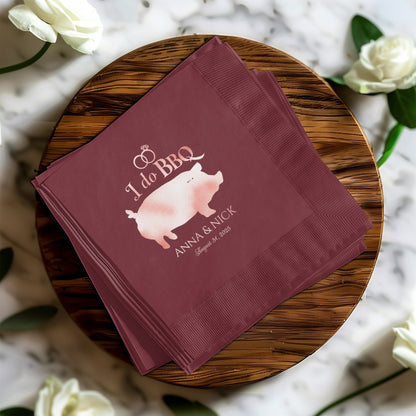 I do BBQ Personalized Bridal Shower Napkin product type