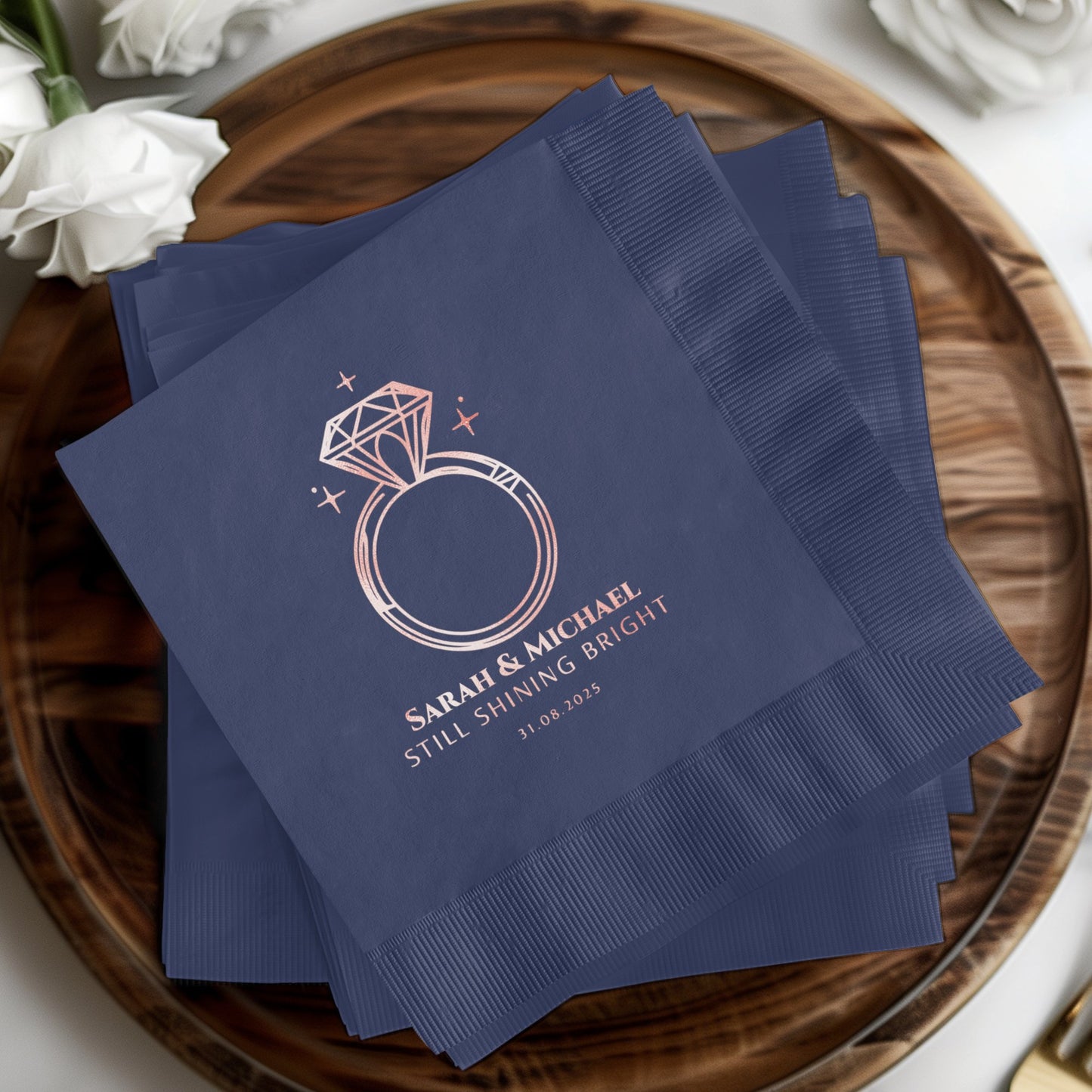 Custom Diamond Anniversary Celebration Napkins product
