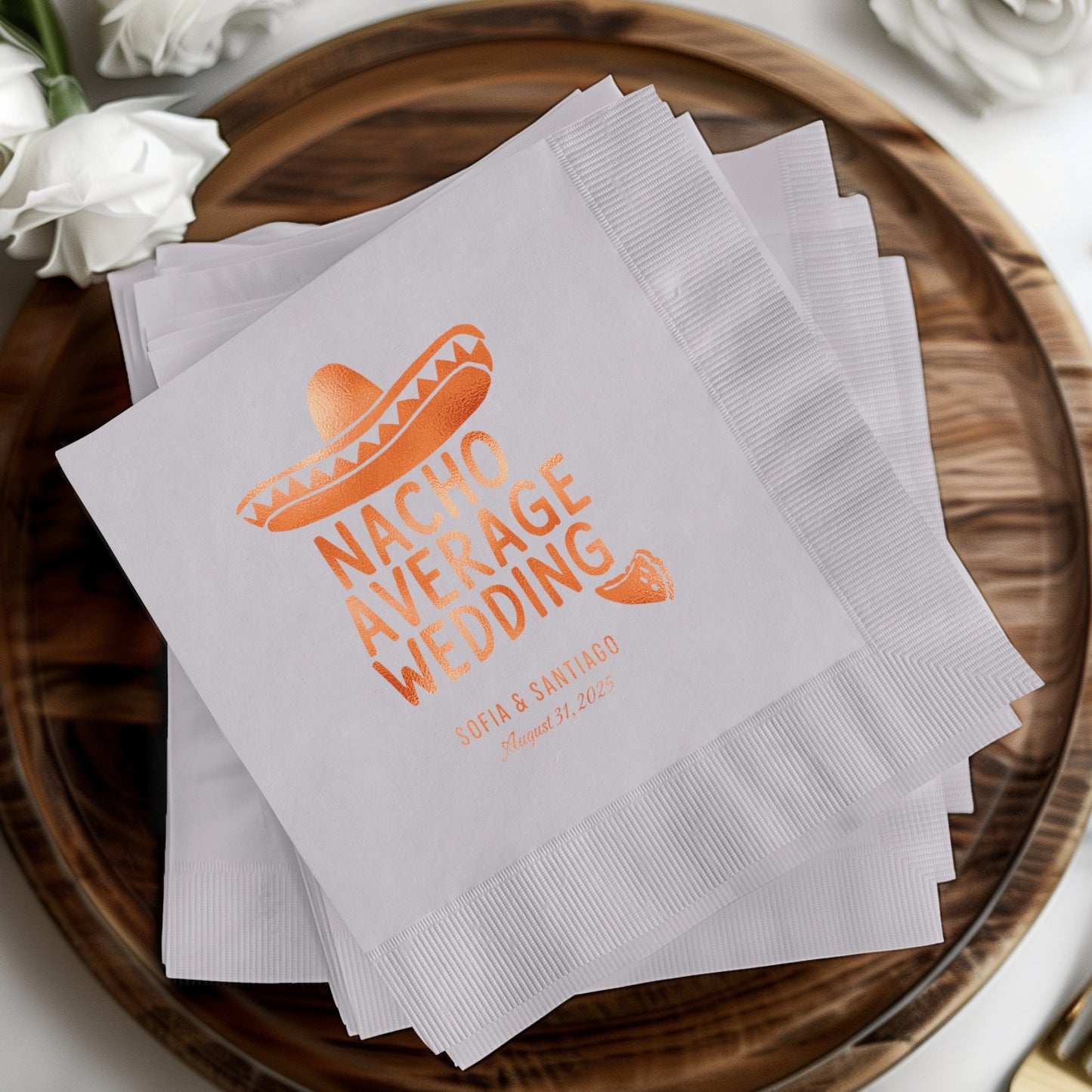 Nacho Average Wedding Custom Printed Napkin product