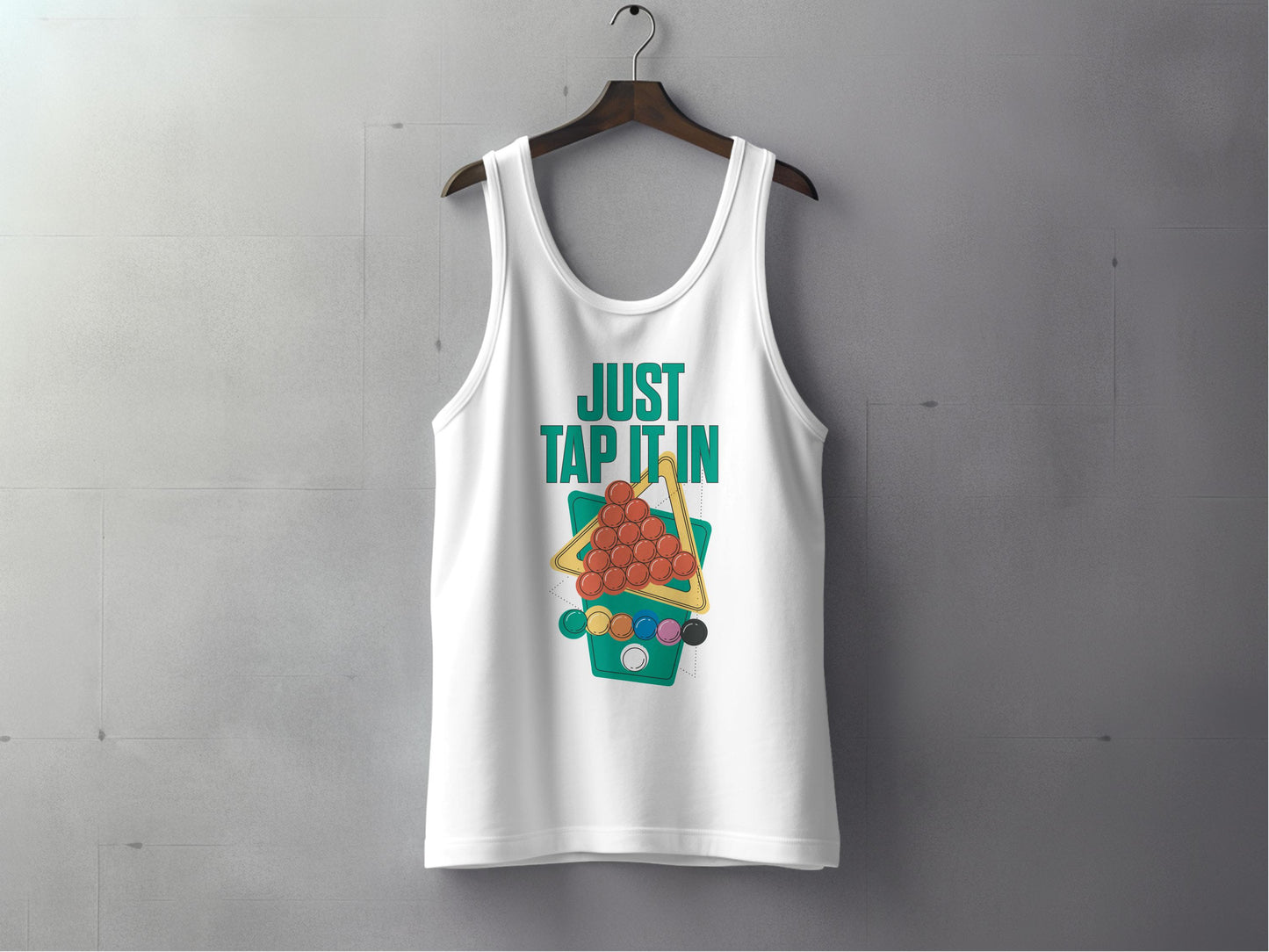 Just Tap It In Phrase with Graphics Tank Top product
