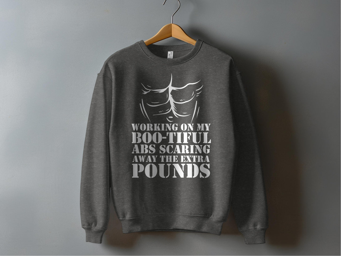 Working On My Boo-tiful Abs Halloween Sweatshirt product