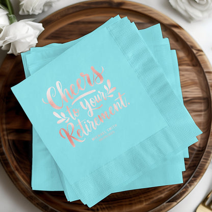 Cheers to Your Retirement Printed Party Napkin product type