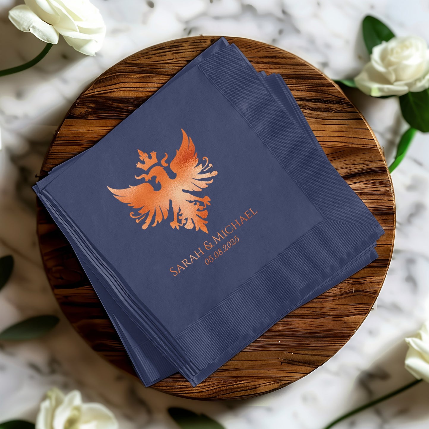 Elegant Custom Monogrammed Wedding Napkins product