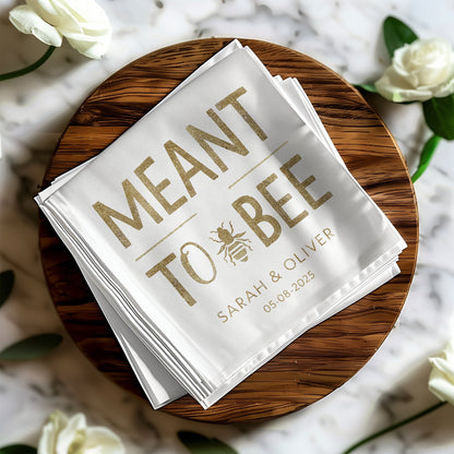 Personalized Meant To Bee Wedding Napkin product