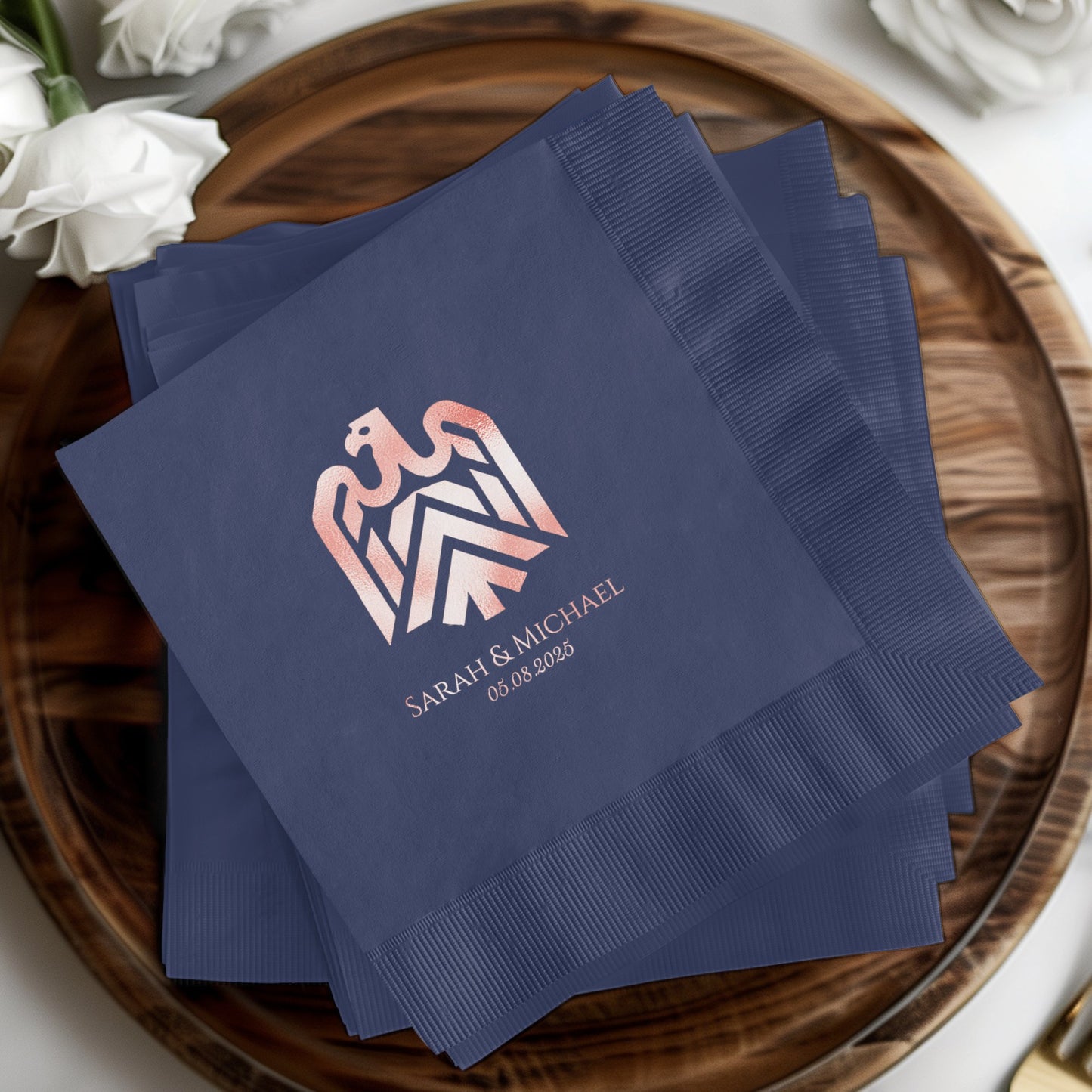 Elegant Custom Printed Wedding Napkins Product