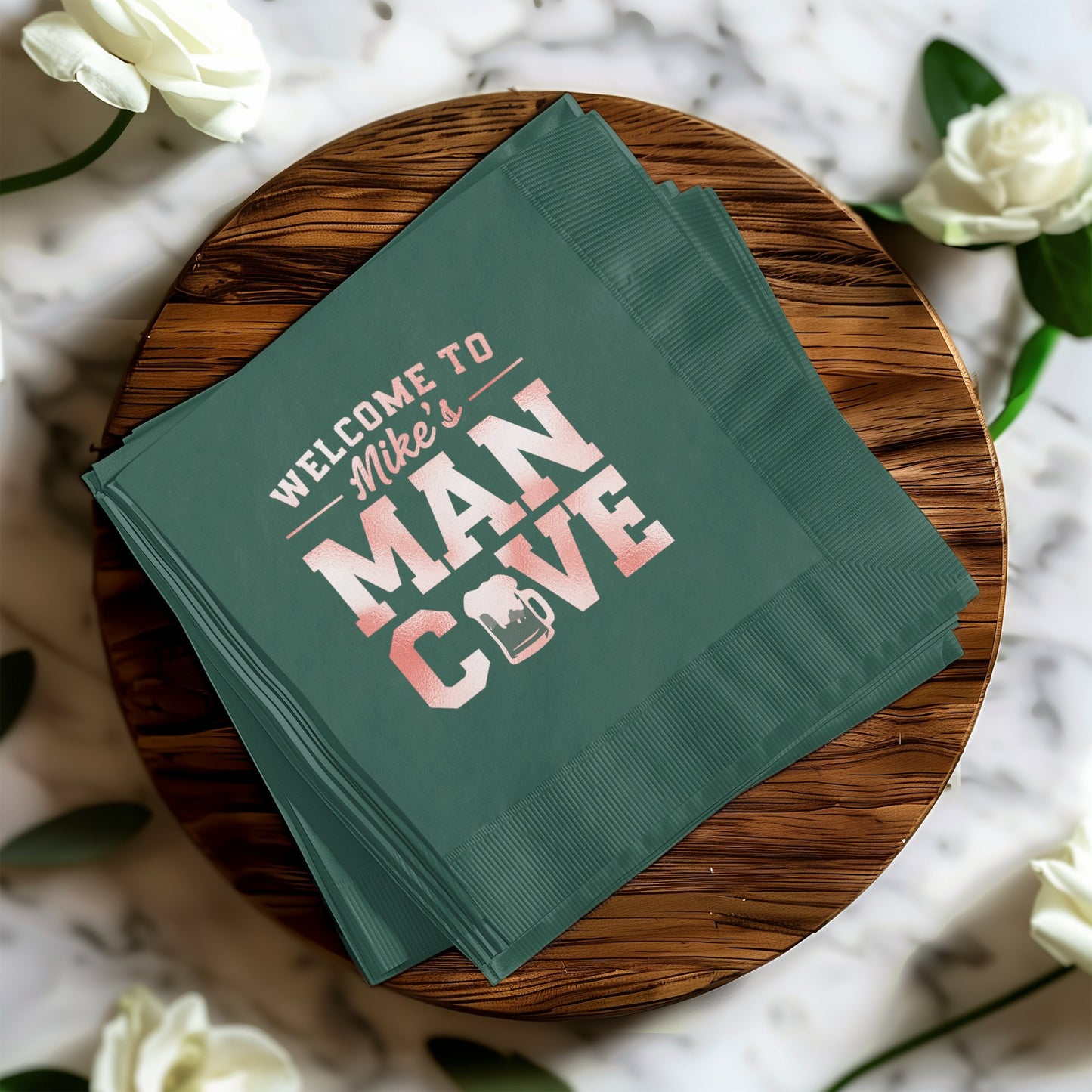 Welcome to Mike's Man Cave Napkin product type