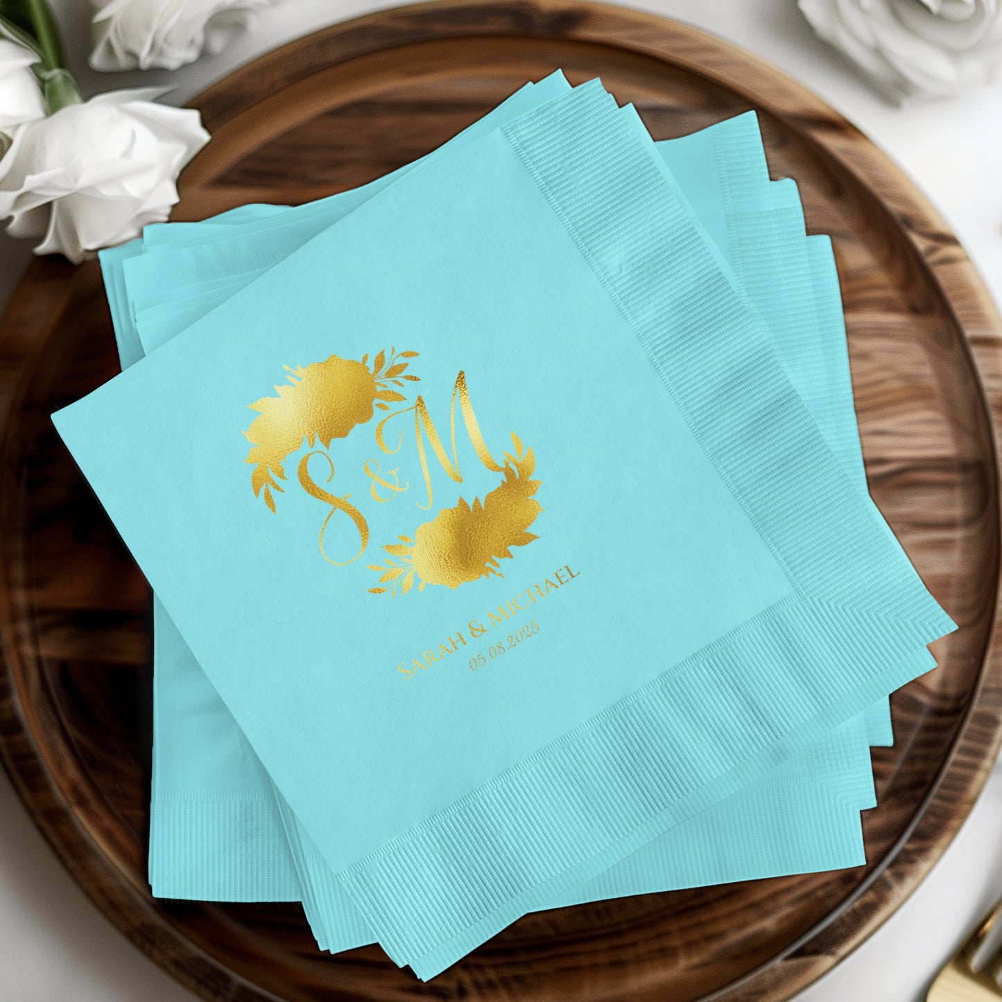 Elegant Personalized Wedding Napkins product