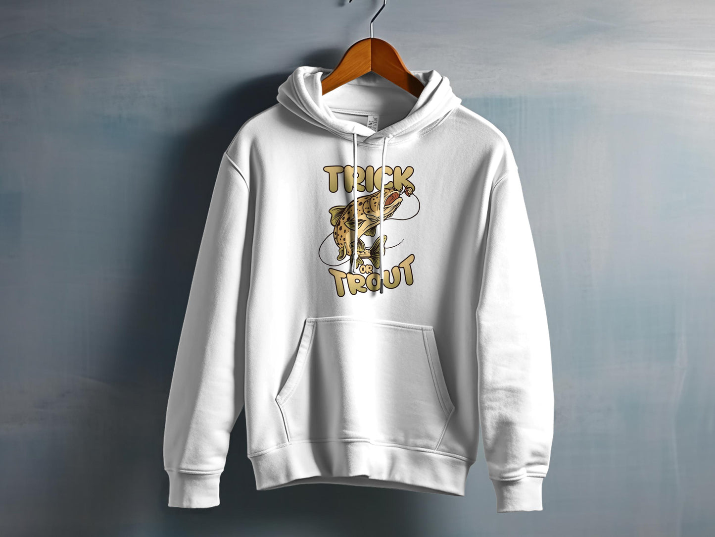 Trendy Trick or Trout Halloween Themed Hoodie product