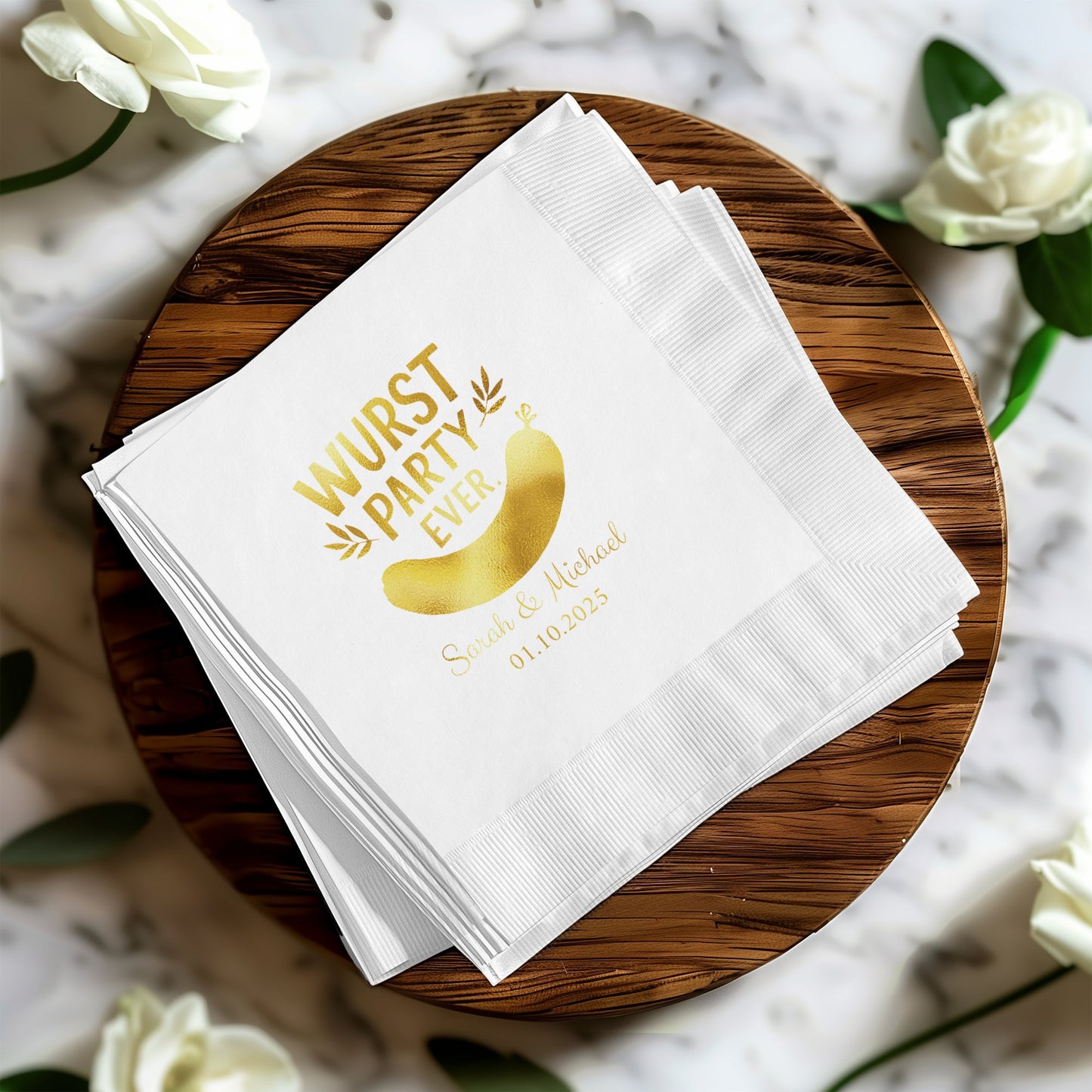 Wurst Party Ever Personalized Napkins event product