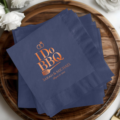 Personalized I Do BBQ Wedding Napkin Product