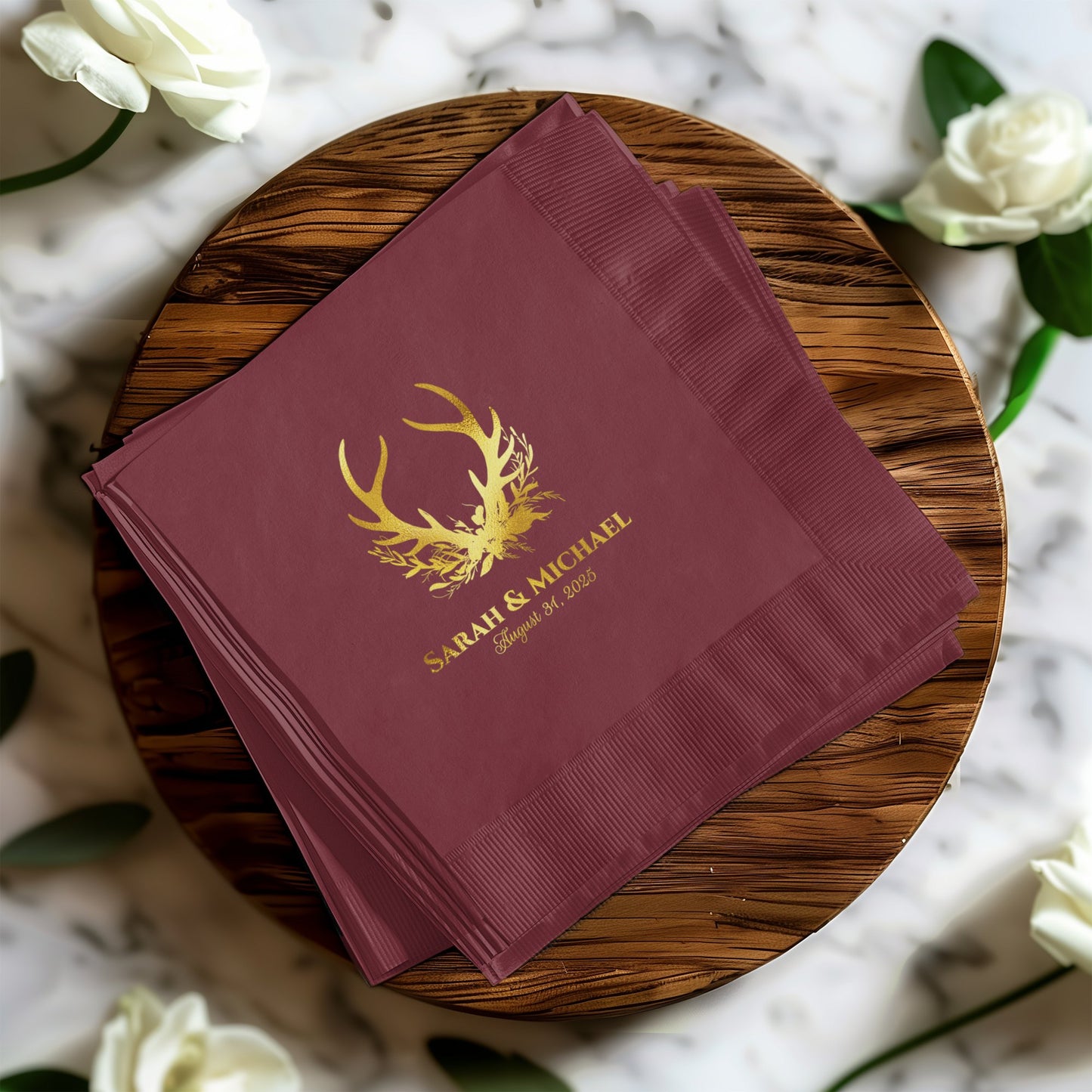 Elegant Customized Wedding Napkins Party Decor product