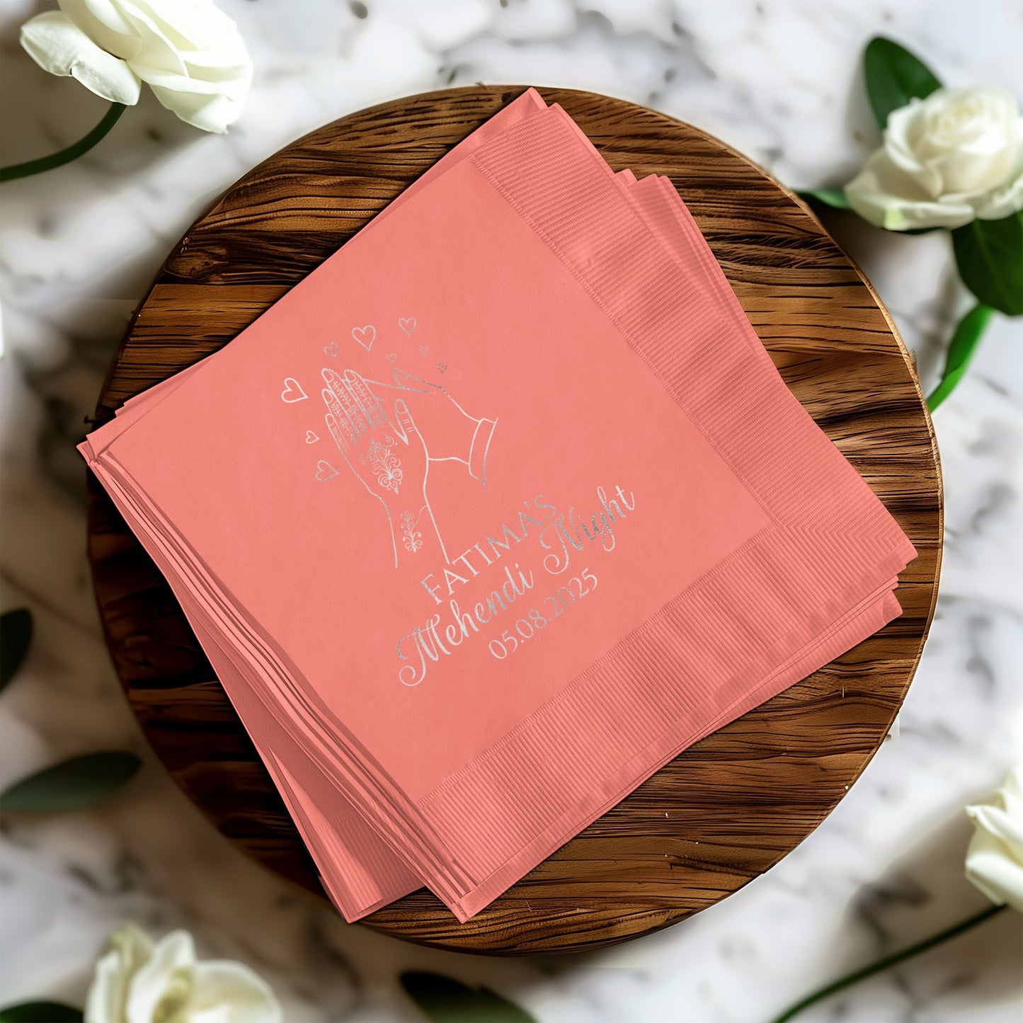 Personalized Mehendi Night Event Napkin product